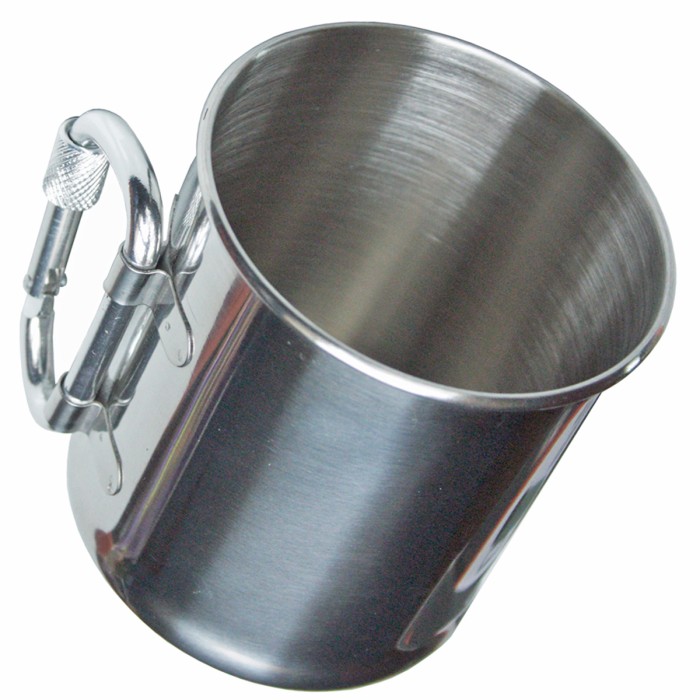 Fox Outdoor, stainless steel cup, with screw snap hook